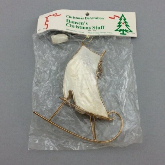 Shell Figure Skate Christmas Ornament Fits Over Bulb Cover Old Fashioned - Picture 1 of 16